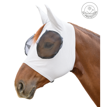 Maschera antimosche Waldhausen Puck Breath Grigio argento