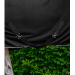 Coperta in pile Economic Waldhausen con cinghie incrociate Nero