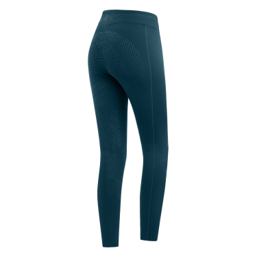 Leggings da equitazione termici ELT Rica in pile bouclé per bambini Blu petrolio