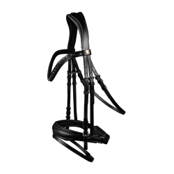 Briglia verniciata Waldhausen S-Line Blackshine capezzina combinata pull back Nero Briglia verniciata Waldhausen S-Line Blackshine capezzina combinata pull back Nero