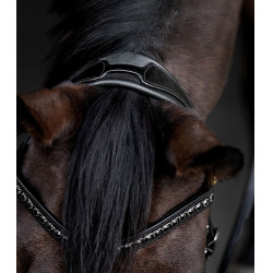 Briglia verniciata Waldhausen S-Line Blackshine capezzina combinata pull back Nero Briglia verniciata Waldhausen S-Line Blackshine capezzina combinata pull back Nero