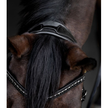 Briglia verniciata Waldhausen S-Line Blackshine capezzina combinata pull back Nero Briglia verniciata Waldhausen S-Line Blackshine capezzina combinata pull back Nero