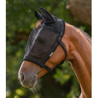 Capezzina da pascolo Waldhausen con maschera anti-mosche Nero