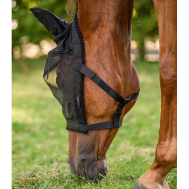 Capezza da pascolo con maschera antimosche equitazione