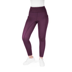 Leggings Equithème Neva donna Je t'aime Prugna Viola