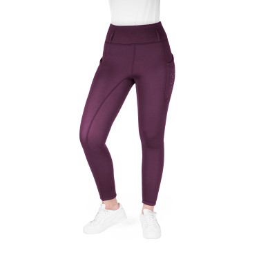 Leggings Equithème Neva donna Je t'aime Prugna Viola