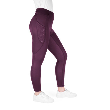 Leggings Equithème Neva donna Je t'aime Prugna Viola
