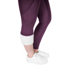 Leggings Equithème Neva donna Je t'aime Prugna Viola