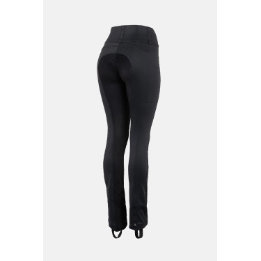 Pantaloni jodhpur da equitazione da donna Eydis con fondina in suede sintetico Horze Nero