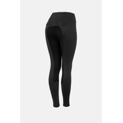 Pantaloni da equitazione funzionali da donna Anya con fondo in simil scamosciato Horze Nero