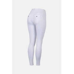 Anya pantaloni da equitazione da donna con grip al ginocchio Horze Bianco