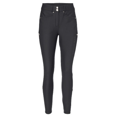 Pantaloni da equitazione softshell Kristin Mountain Horse donna Nero