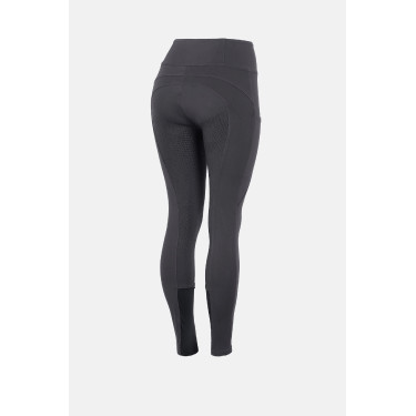 Leggings da equitazione da donna a vita alta con grip integrale Horze Tara 2.0 Grigio scuro