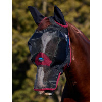 Maschera antimosche a rete fine con orecchie e naso ComFiTec Weatherbeeta Nero / bordeaux