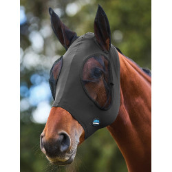 Maschera antimosche ComFiTec Stretch con orecchie Weatherbeeta Carbone / nero