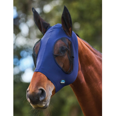 Maschera antimosche elastica con orecchie ComFiTec Weatherbeeta Blu navy / nero