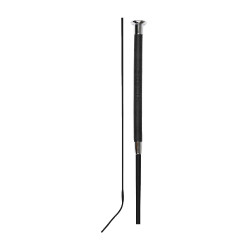 Frustino da dressage in pelle con cuciture decorative Dublin Nero Frustino da dressage in pelle con cuciture decorative Dublin Nero
