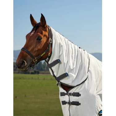 Coperta antimosche ComFiTec Tyro Combo Weatherbeeta Bianco / carbone di legna