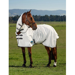 Coperta antimosche ComFiTec Tyro Combo Weatherbeeta Bianco / carbone di legna