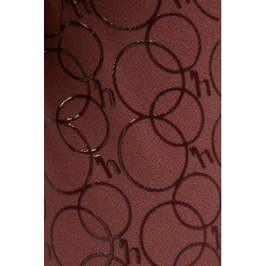 Pantaloni da equitazione con fondo intero in silicone Horze Leighton Junior con tasca per telefono Bordeaux