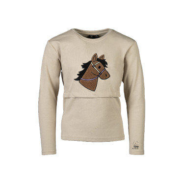 Polo a maniche lunghe Mia HKM Beige Polo a maniche lunghe Mia HKM Beige