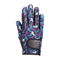 Guanti da bambino Amina HKM Nero / blu petrolio
