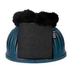 Campanelle in gomma Atlanta con pelliccia HKM Petrolio Blu