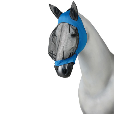 Masque anti-insectes Soft Stretch Horze Bleu
