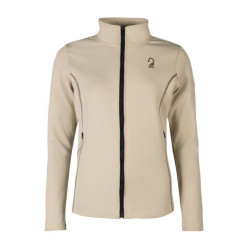 Felpa con zip Lauria Garrelli Limone donna Grigio / beige