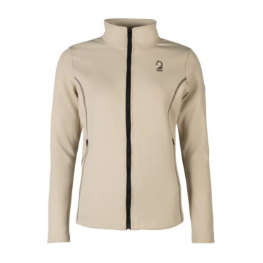 Felpa con zip Lauria Garrelli Limone donna Grigio / beige
