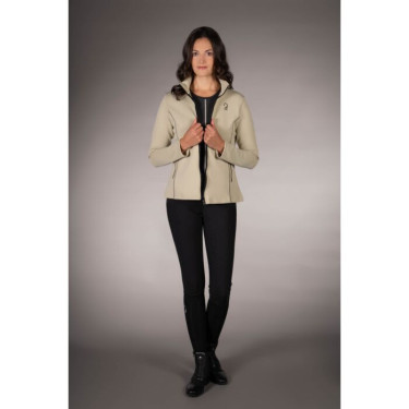 Felpa con zip Lauria Garrelli Limone donna Grigio / beige