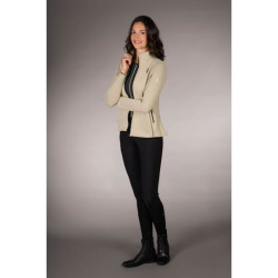 Felpa con zip Lauria Garrelli Limone donna Grigio / beige