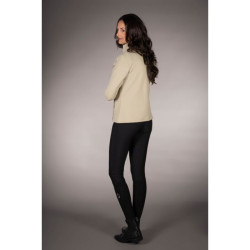 Felpa con zip Lauria Garrelli Limone donna Grigio / beige
