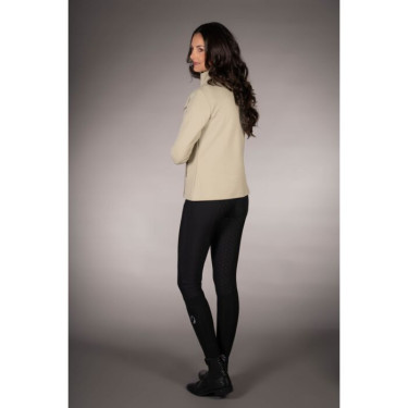 Felpa con zip Lauria Garrelli Limone donna Grigio / beige
