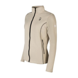 Felpa con zip Lauria Garrelli Limone donna Grigio / beige
