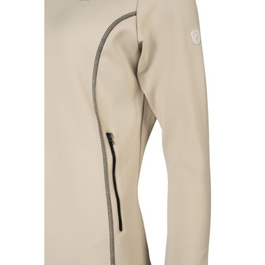 Felpa con zip Lauria Garrelli Limone donna Grigio / beige