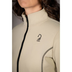 Felpa con zip Lauria Garrelli Limone donna Grigio / beige