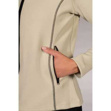 Felpa con zip Lauria Garrelli Limone donna Grigio / beige