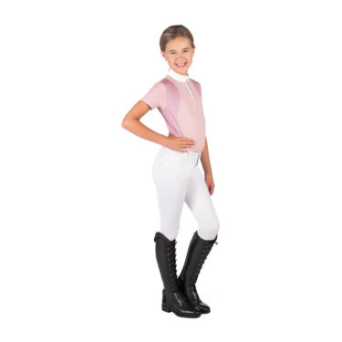 Polo da concorso HKM Glam bambino Rosa antico
