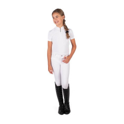 Polo da concorso HKM Amy donna Bianco