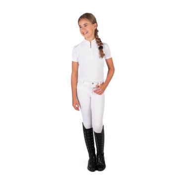 Polo da concorso HKM Amy donna Bianco