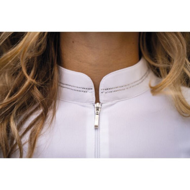 Polo da concorso HKM Amy donna Bianco