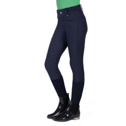 Pantaloni HKM Maui da bambino con fondo integrale in silicone Blu profondo Pantaloni HKM Maui da bambino con fondo integrale in silicone Blu profondo
