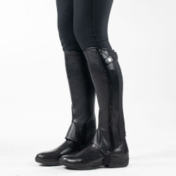 Mini-chaps in pelle PU scintillante Sabrina donna Horze Mini-chaps in pelle PU scintillante Sabrina donna Horze