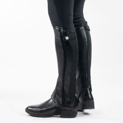 Mini-chaps in pelle PU scintillante Sabrina donna Horze Mini-chaps in pelle PU scintillante Sabrina donna Horze