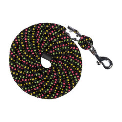 Lunga HKM Neon Flash con moschettone Nero Lunga HKM Neon Flash con moschettone Nero