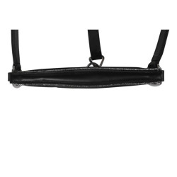 Capezza in cuoio HKM Glamour Nero / argento
