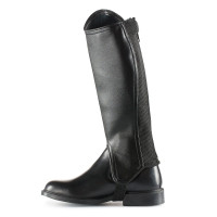 Mini-chaps in pelle PU con strass per bambini Horze Nero Mini-chaps in pelle PU con strass per bambini Horze Nero