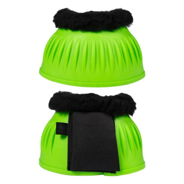 Campanelle in gomma HKM Atlanta Neon con pelliccia Verde neon