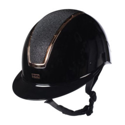 Casco HKM Lady Shield lucido Nero / oro rosa Casco HKM Lady Shield lucido Nero / oro rosa